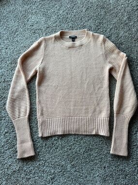 Express Women's Blush Crew Sweater - Pale Pink